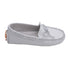 L'Amour Little Big Kids Girls White Bow Leather Moccasin 11-4 Kids - SophiasStyle.com
